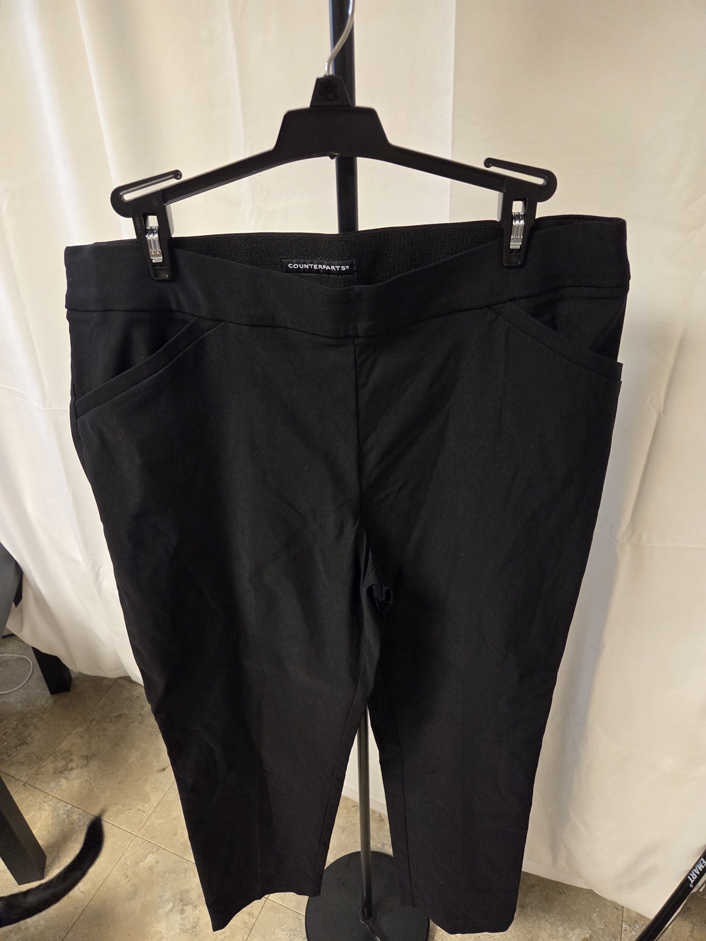 Counterparts Black Straight-Leg Pull-On Pants